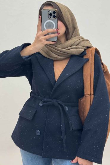 کت فوتر لمه آستردار یقه انگلیسی