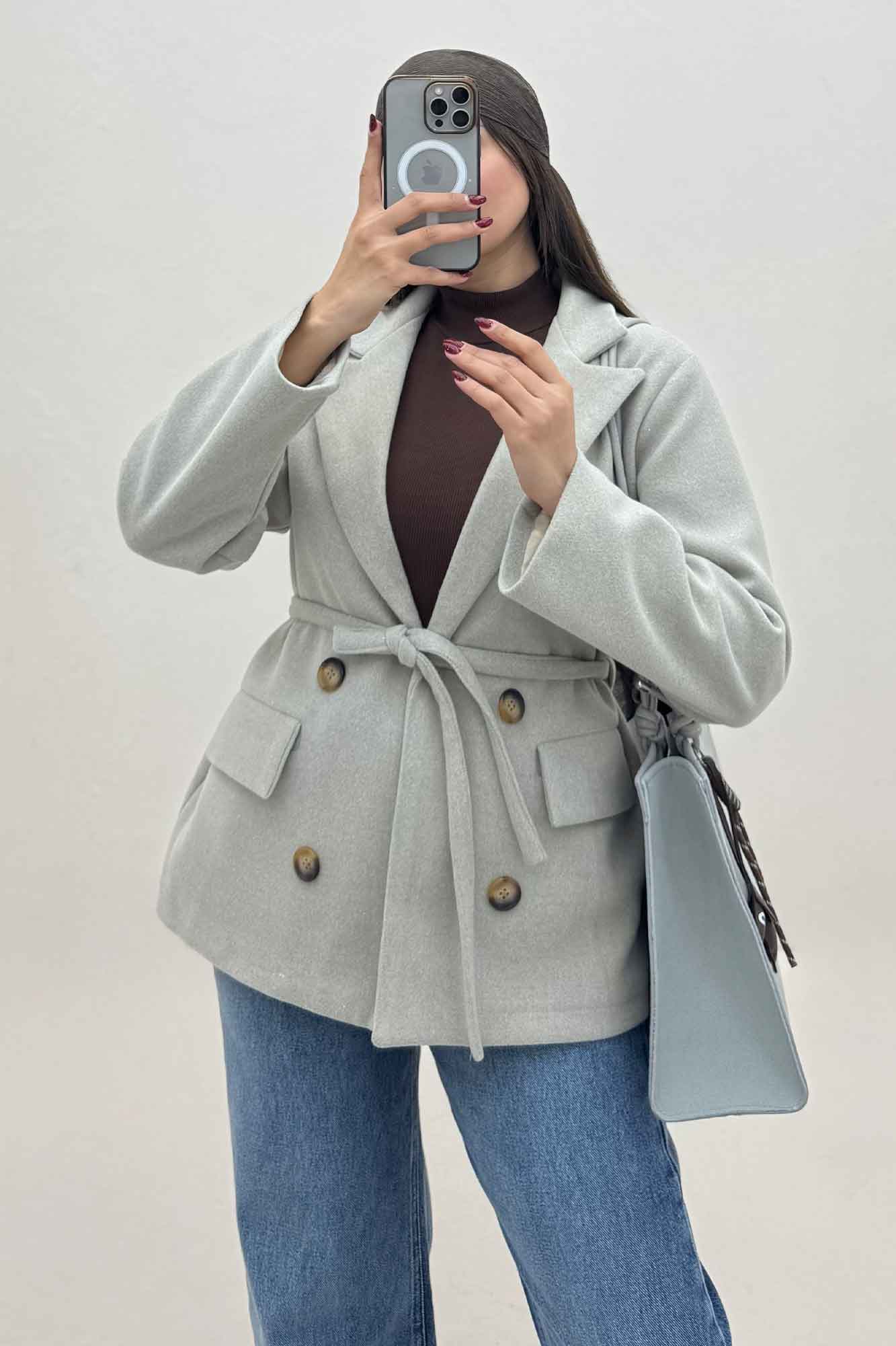 کت فوتر لمه آستردار یقه انگلیسی