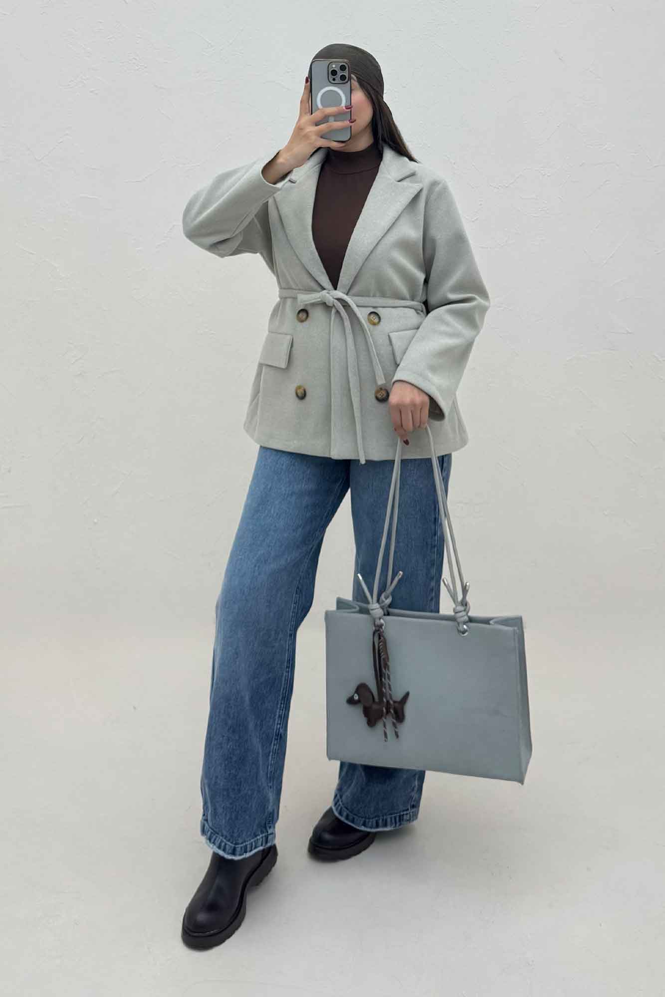 کت فوتر لمه آستردار یقه انگلیسی