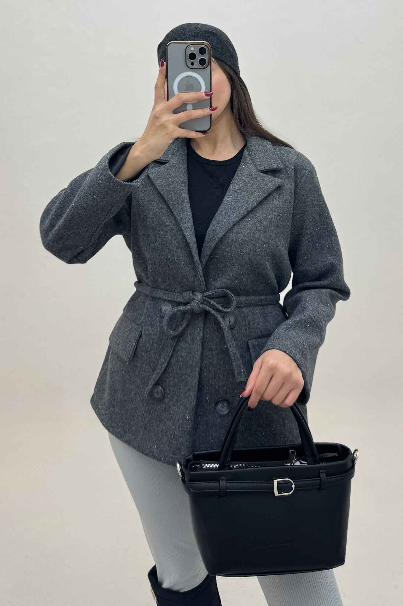 کت فوتر لمه آستردار یقه انگلیسی