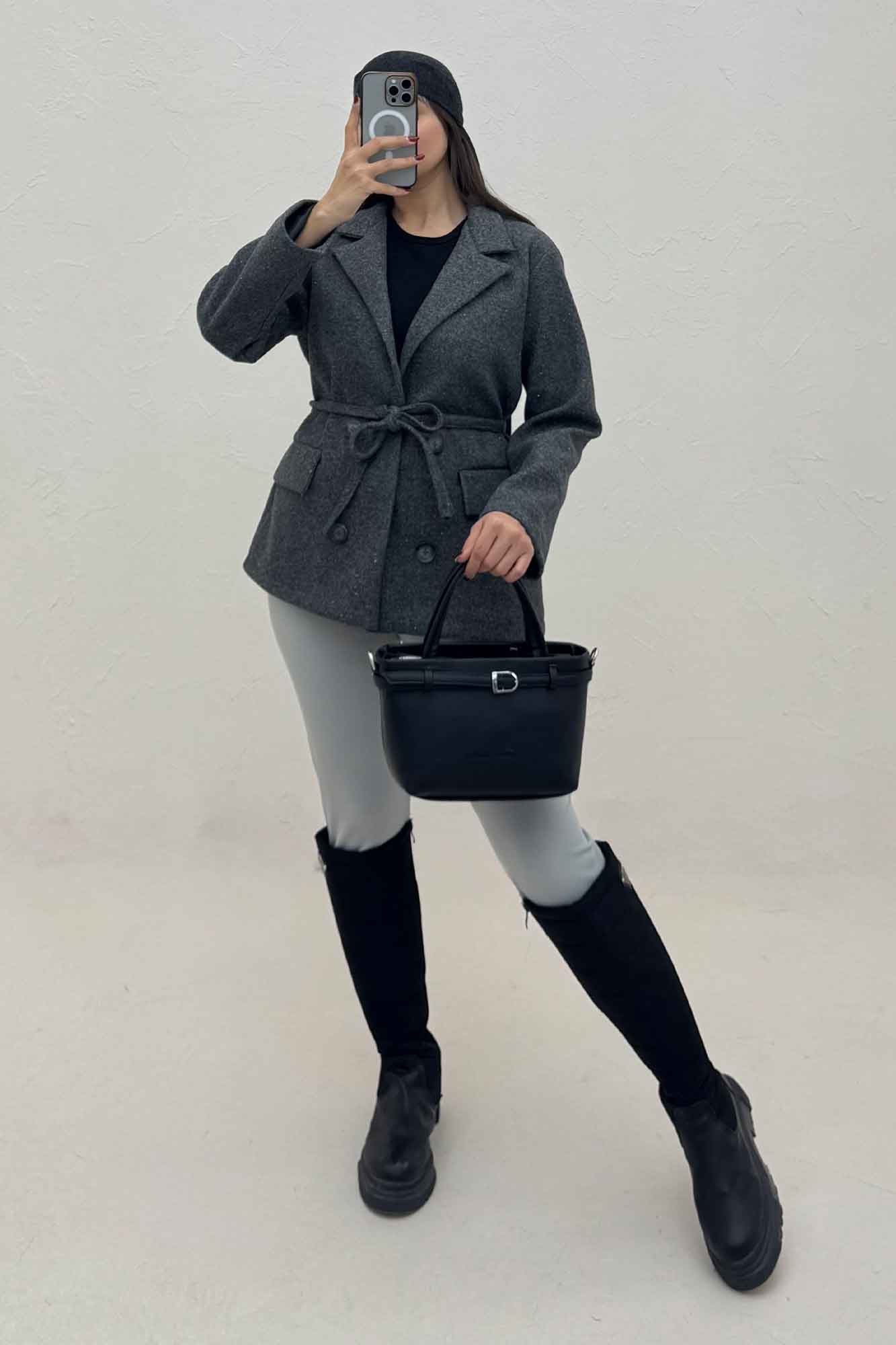 کت فوتر لمه آستردار یقه انگلیسی