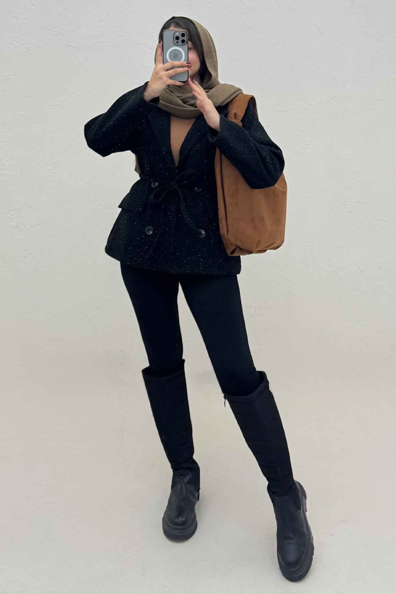 کت فوتر لمه آستردار یقه انگلیسی