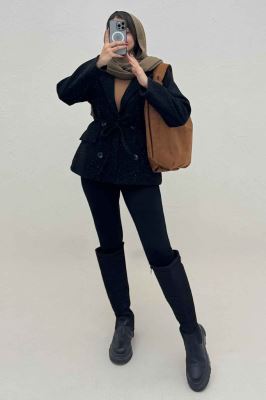 کت فوتر لمه آستردار یقه انگلیسی