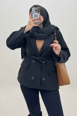 کت فوتر لمه آستردار یقه انگلیسی