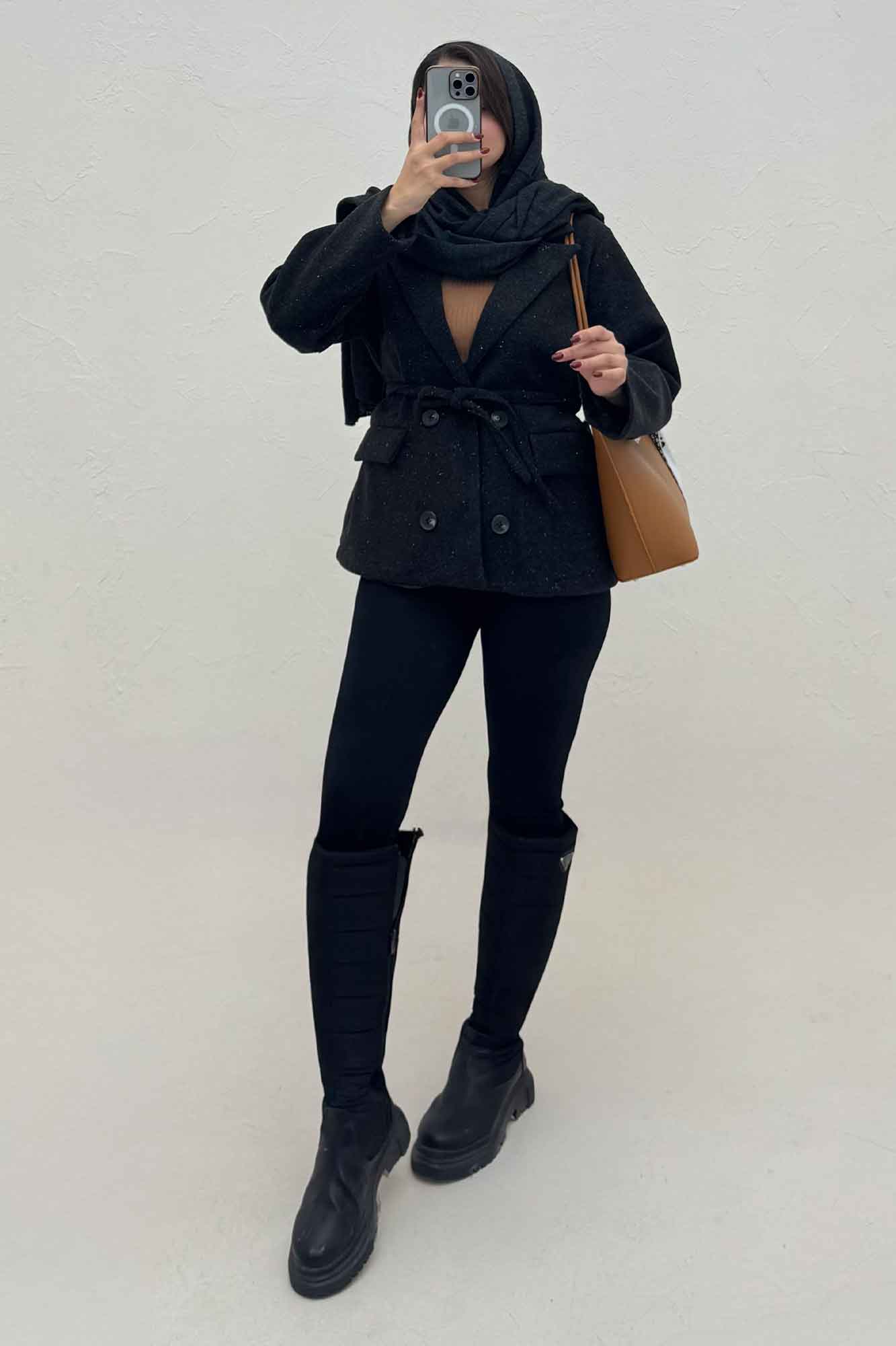 کت فوتر لمه آستردار یقه انگلیسی