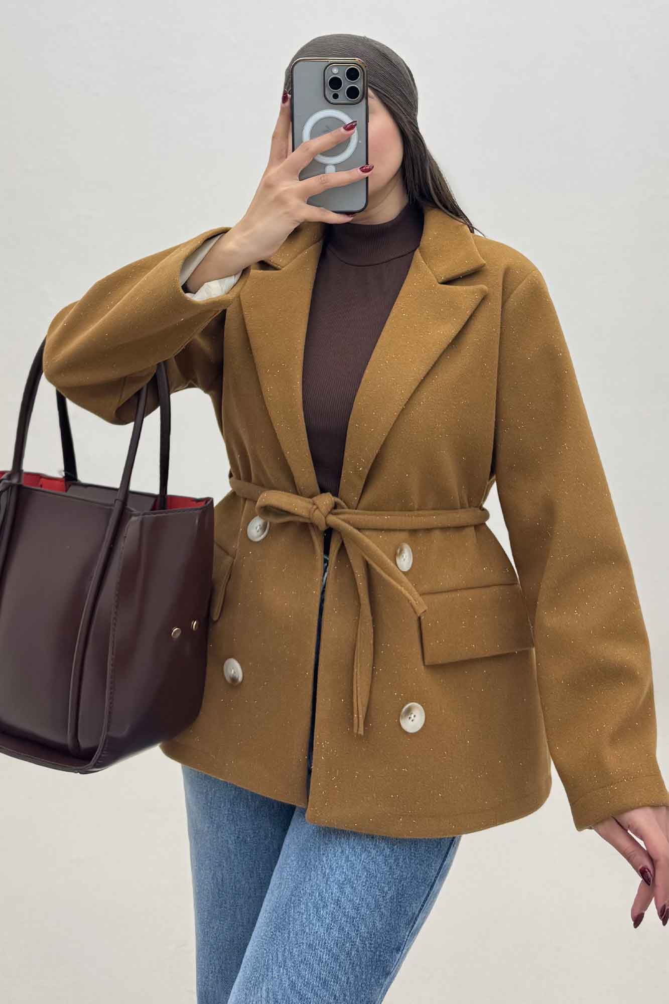 کت فوتر لمه آستردار یقه انگلیسی