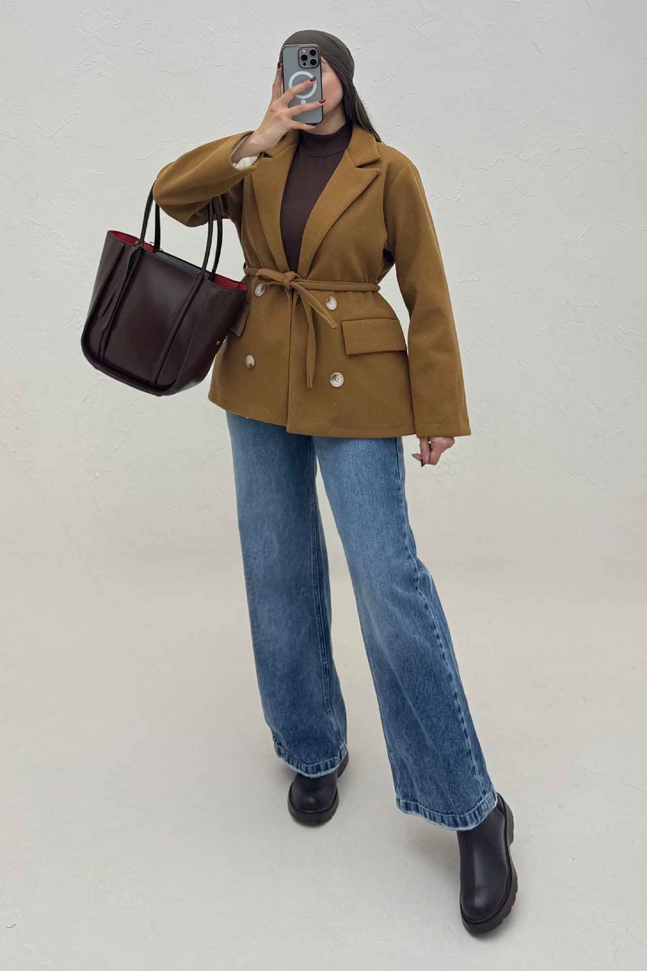 کت فوتر لمه آستردار یقه انگلیسی