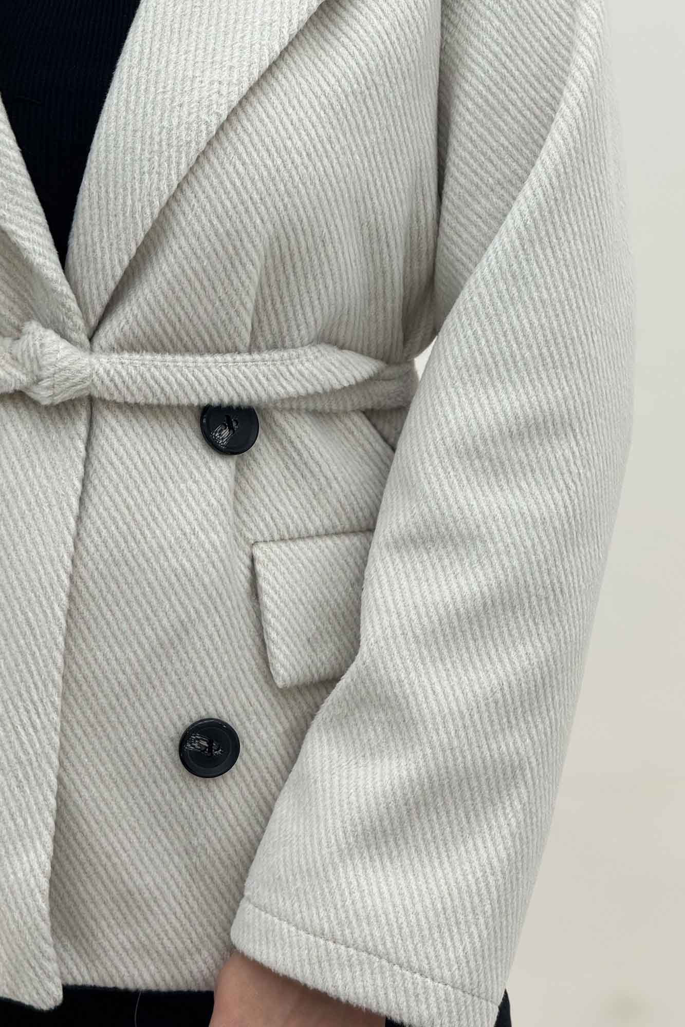 کت فوتر کجراه آستردار کمربنددار