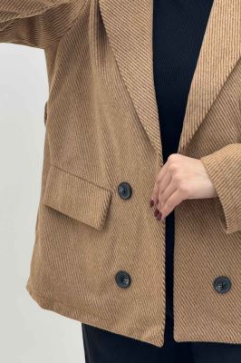 کت فوتر کجراه آستردار کمربنددار