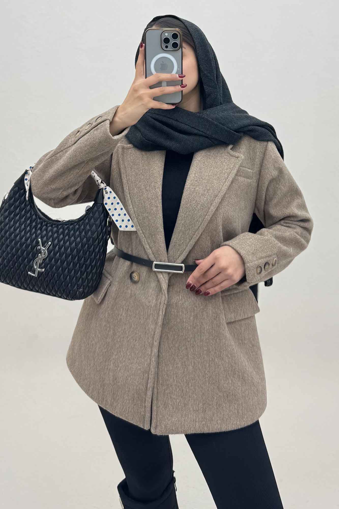 کت فوتر کشمیر آستردار سه جیب