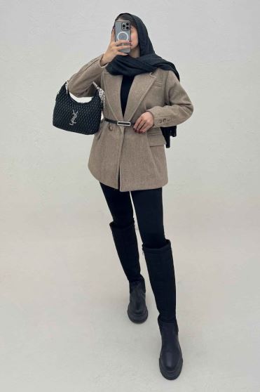 کت فوتر کشمیر آستردار سه جیب