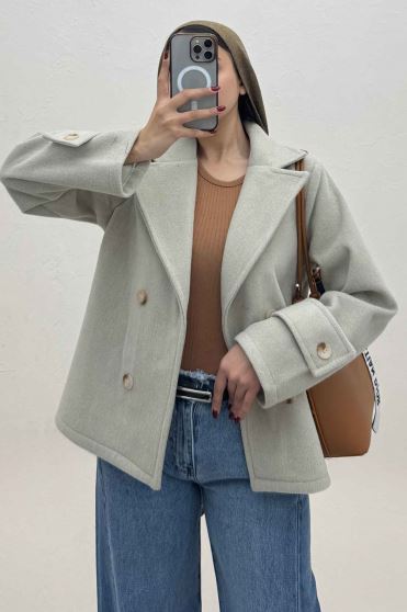 کت فوتر کشمیر آستین بند چهار دکمه