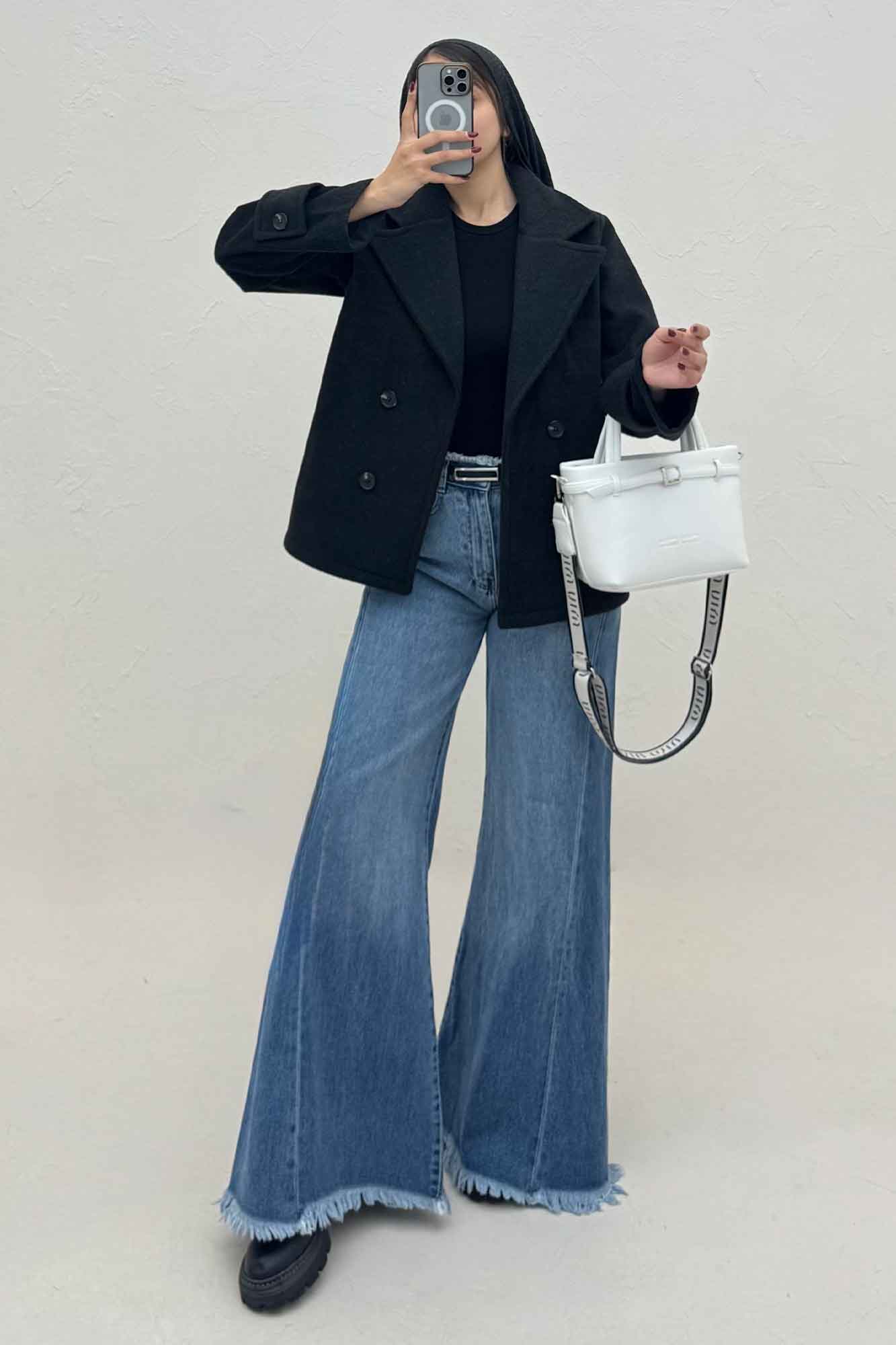 کت فوتر کشمیر آستین بند چهار دکمه