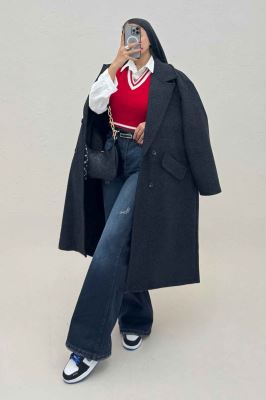 پالتو فوتر بلند مدل ناردیس