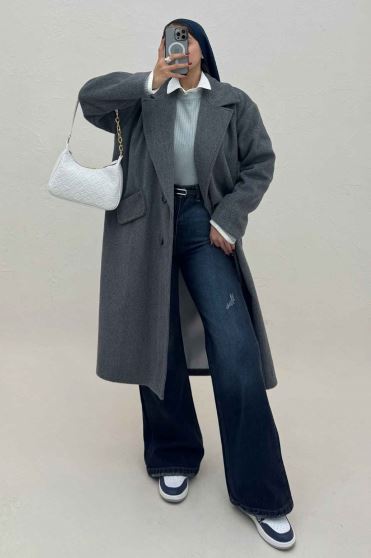 پالتو فوتر بلند موهردار لیندو