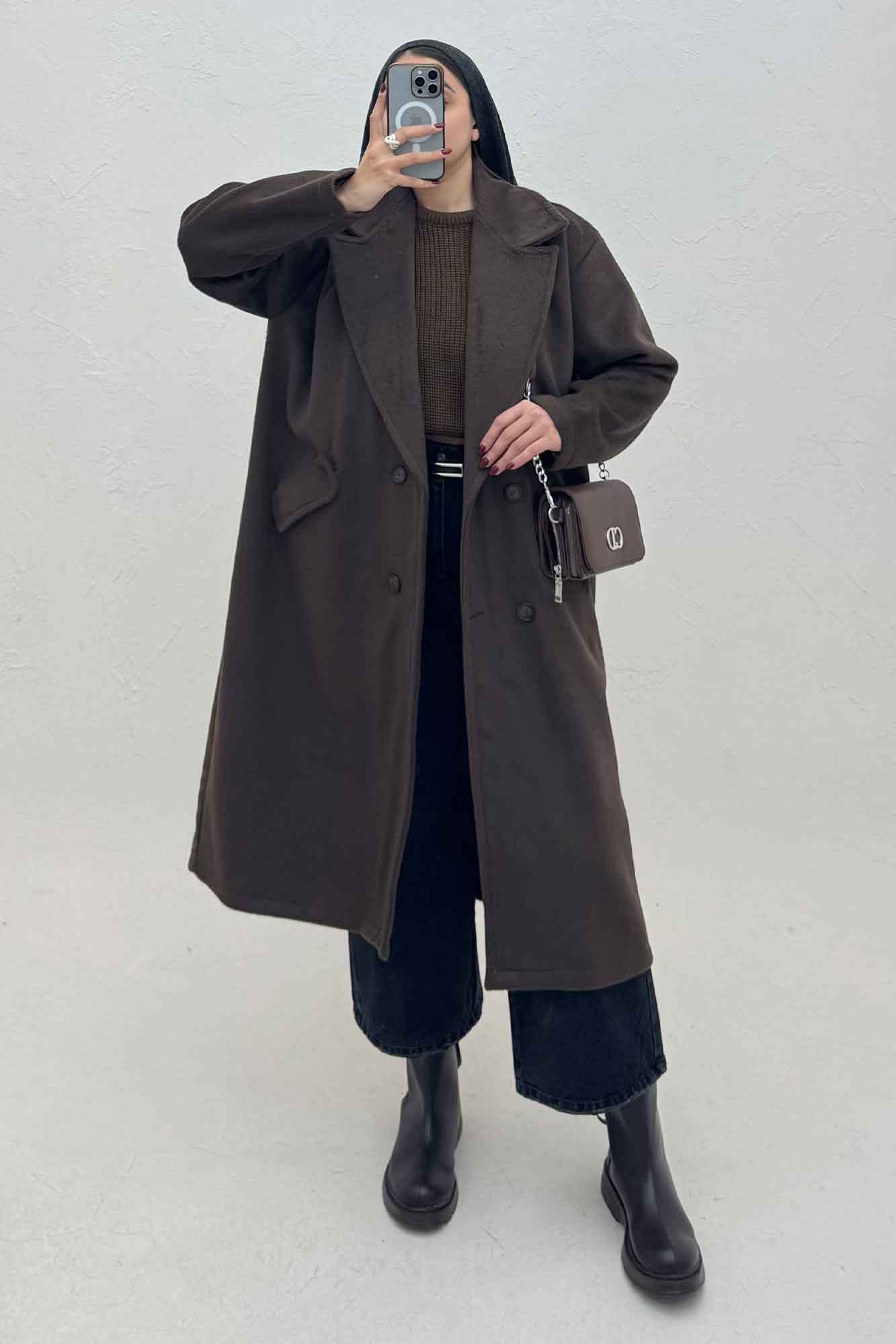 پالتو فوتر بلند موهردار لیندو