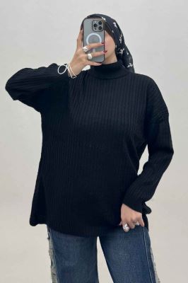 تونیک بافت مارپیچ یقه اسکی