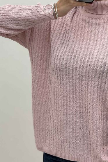 تونیک بافت مارپیچ یقه اسکی