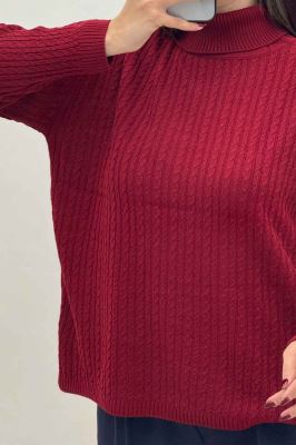 تونیک بافت مارپیچ یقه اسکی