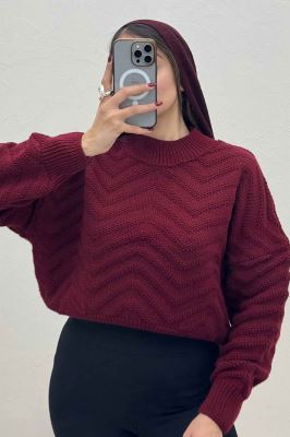 بلوز بافت یقه سه سانت طرح زیگزاگ کد 511