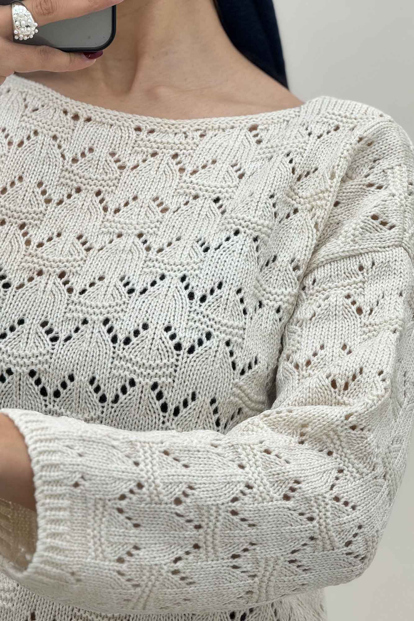 بلوز بافت طرح دار کد 126