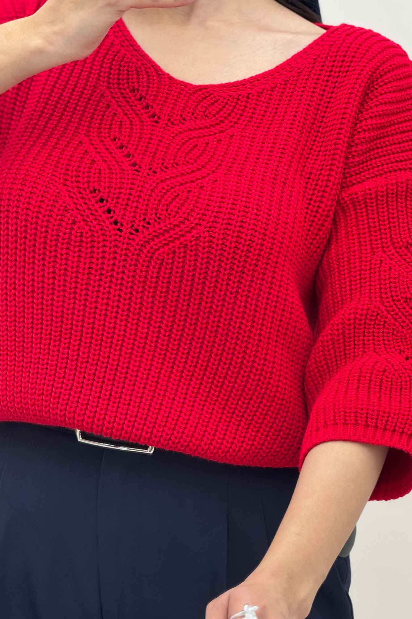 بلوز بافت پروانه ای آستین سه رب