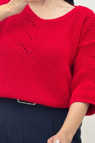 بلوز بافت پروانه ای آستین سه رب