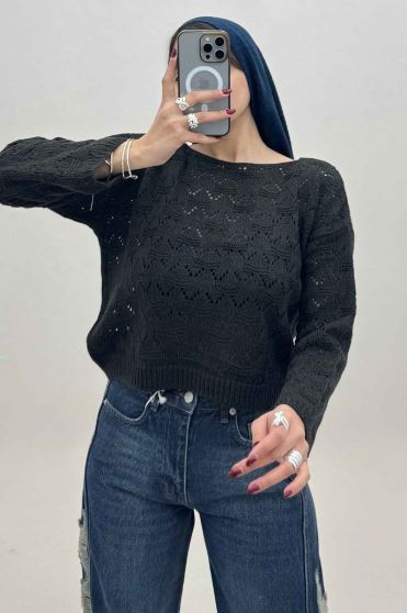 بلوز بافت طرح دار کد 126