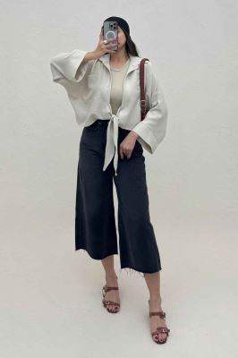 شومیز شانتون پایین گره تک جیب