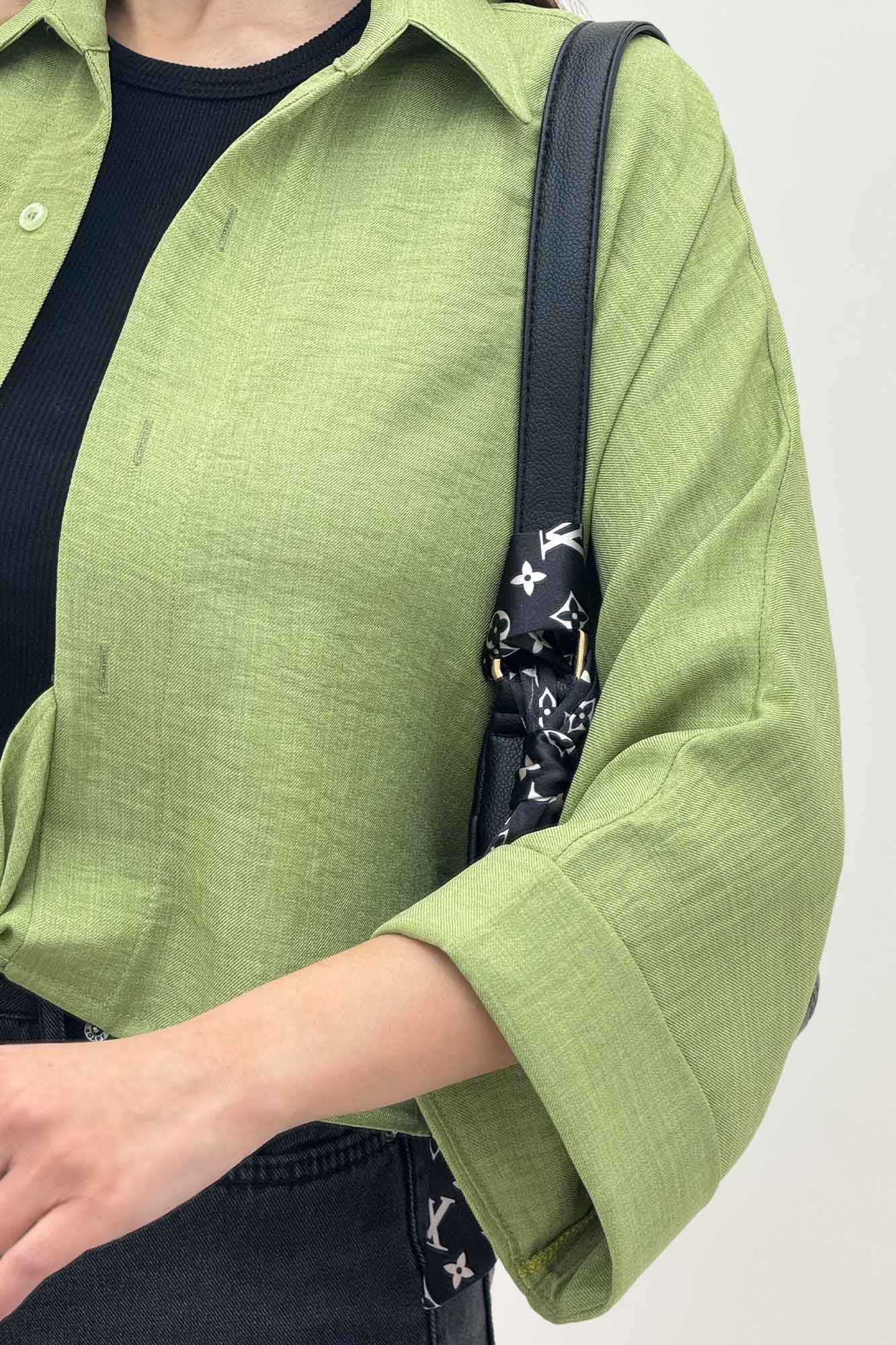 شومیز شانتون پایین گره تک جیب