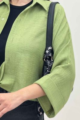 شومیز شانتون پایین گره تک جیب