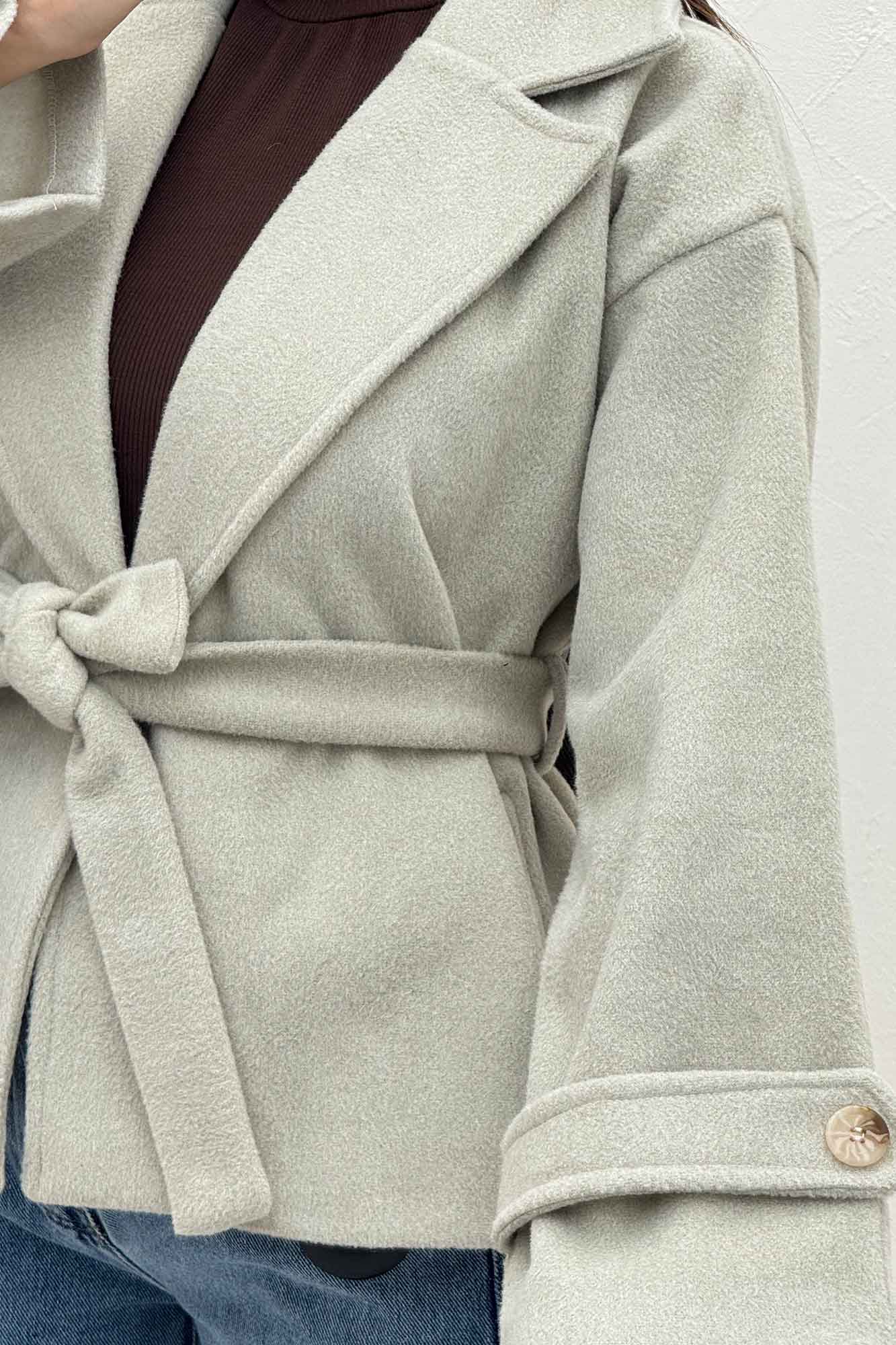 کت فوتر کشمیر کمربنددار