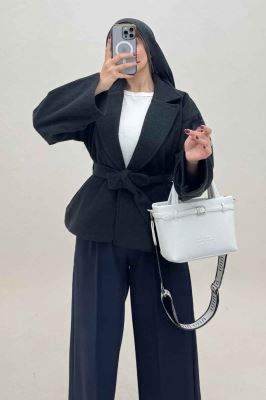 کت فوتر کشمیر کمربنددار