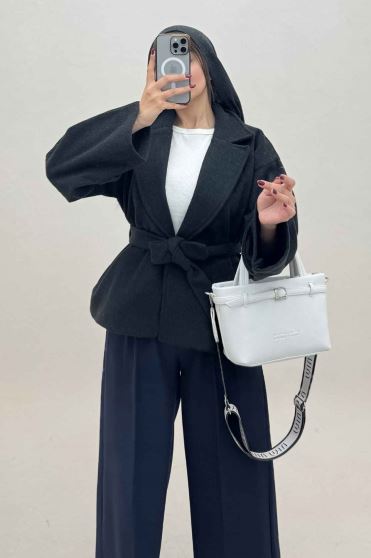 کت فوتر کشمیر کمربنددار