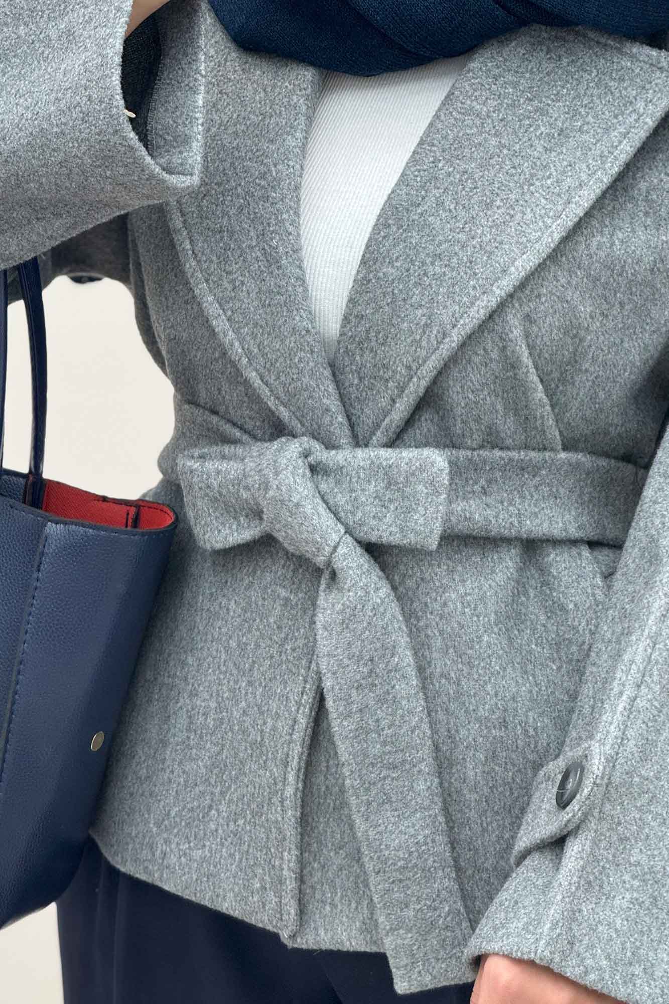 کت فوتر کشمیر کمربنددار