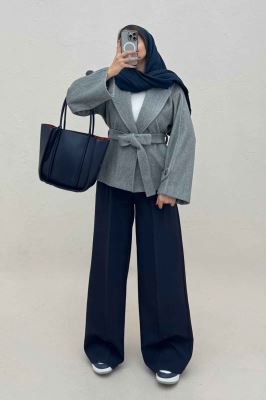 کت فوتر کشمیر کمربنددار