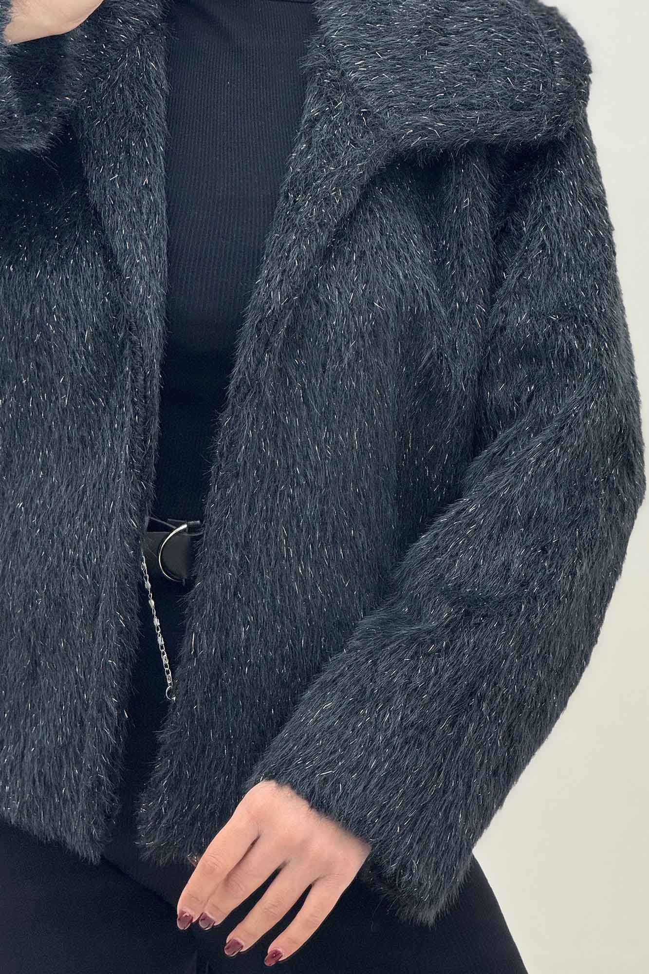 کت خز شاینی آستردار یقه آرشال