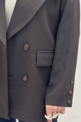 کت مازراتی یقه انگلیسی سر آستین دکمه