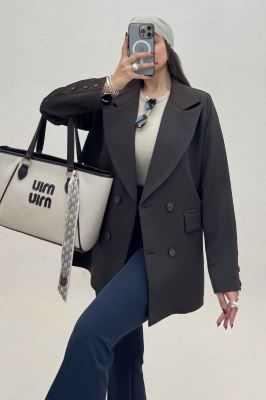 کت مازراتی یقه انگلیسی سر آستین دکمه