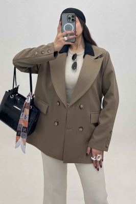 کت مازراتی یقه انگلیسی سر آستین دکمه