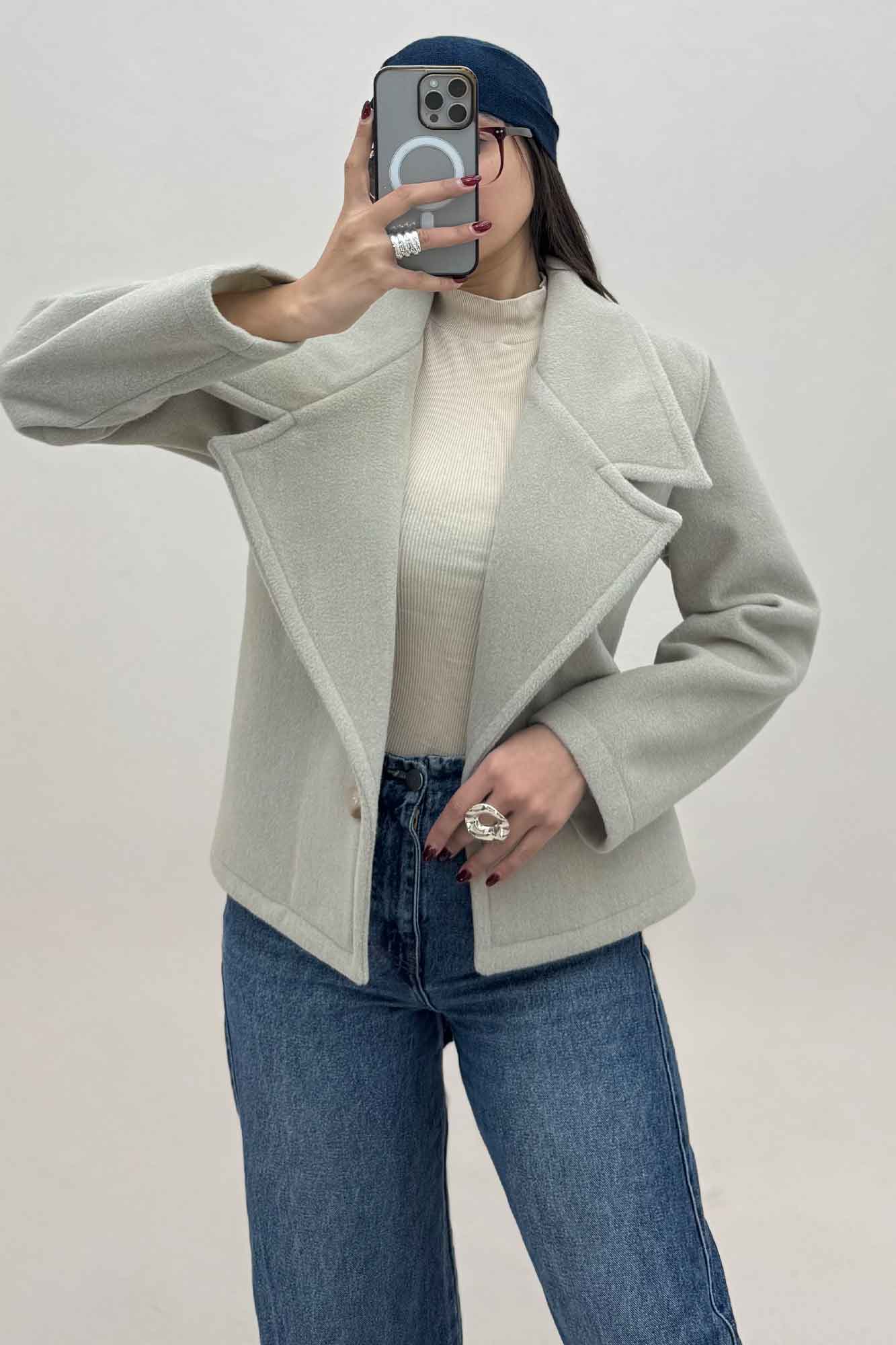 کت فوتر کشمیر تک دکمه 