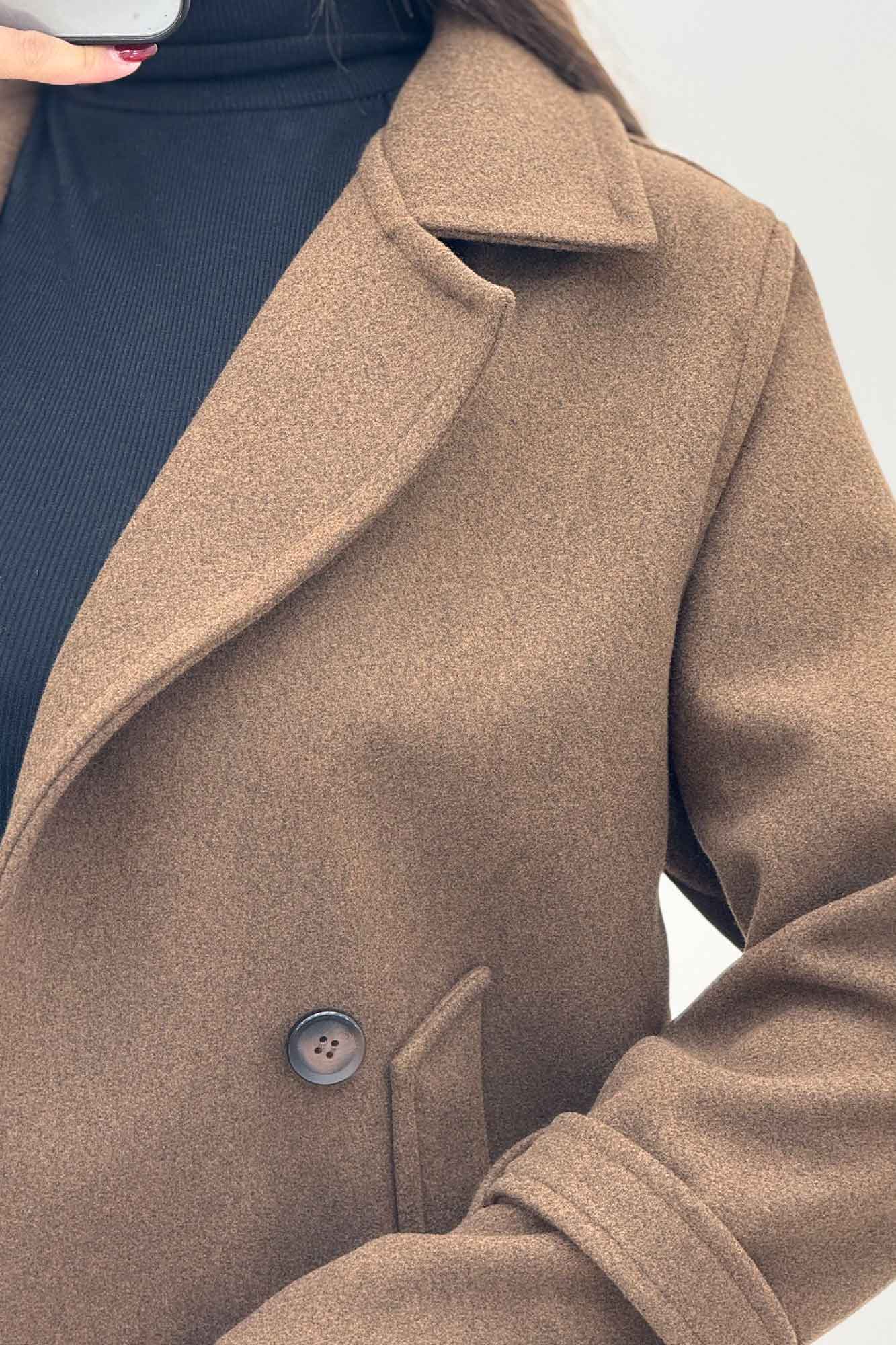 کت فوتر یقه انگلیسی آستین سگک PRADAS