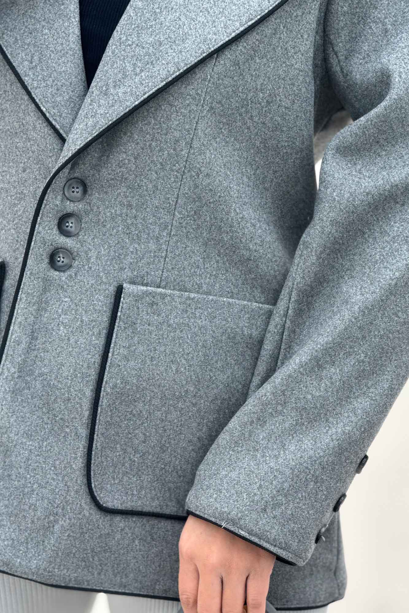 کت فوتر مغزی دوزی آستردار دو جیب