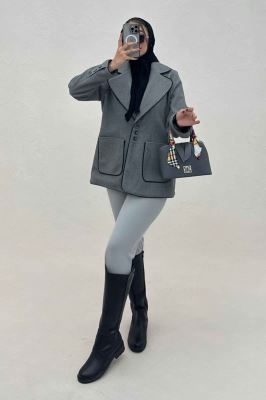 کت فوتر مغزی دوزی آستردار دو جیب