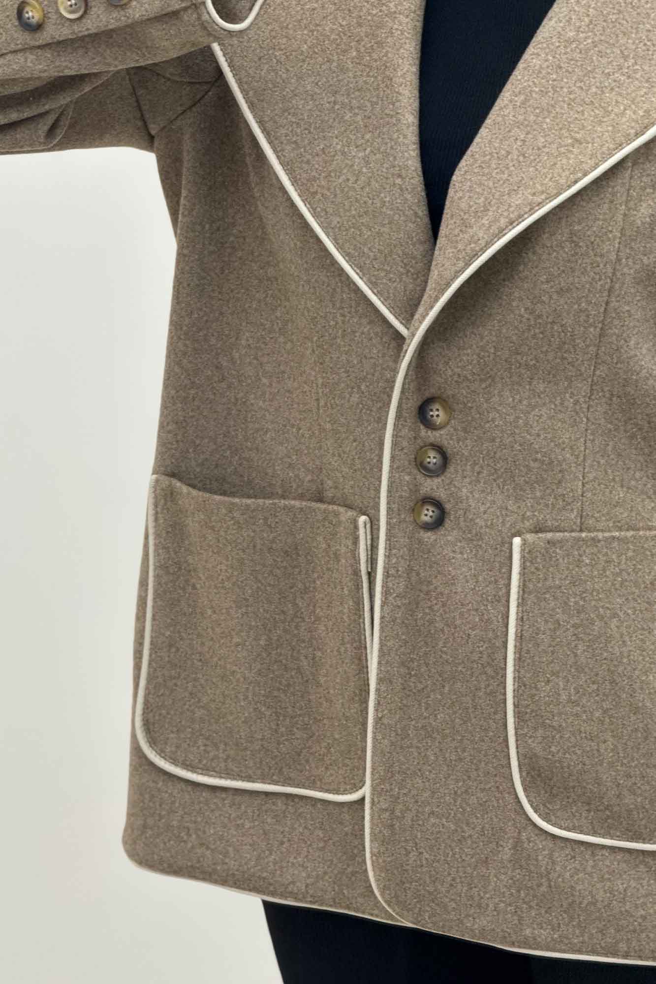 کت فوتر مغزی دوزی آستردار دو جیب