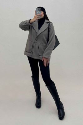 کت فوتر مغزی دوزی آستردار دو جیب