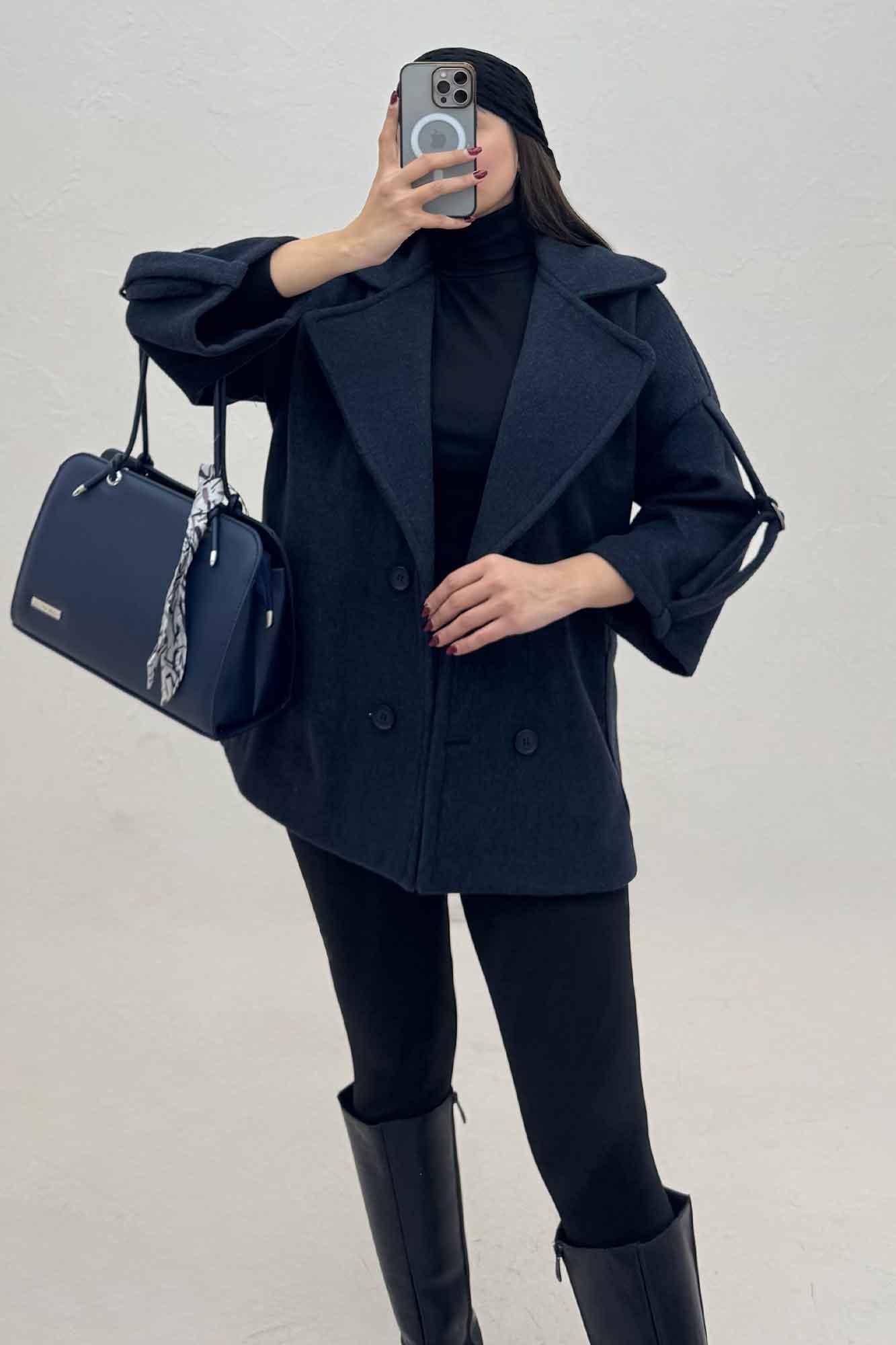 کت فوتر کشمیر آستین سگک دار 