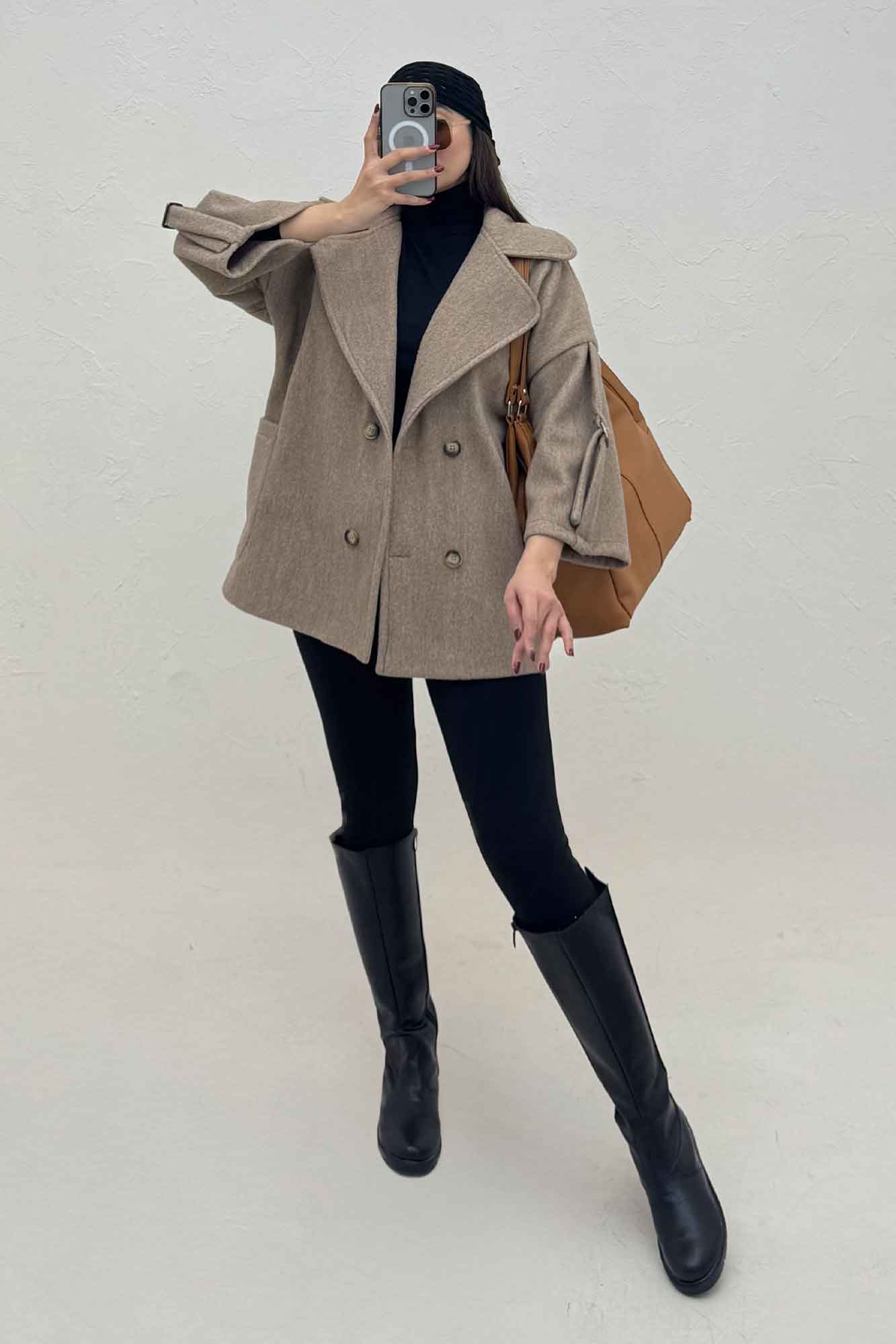 کت فوتر کشمیر آستین سگک دار 