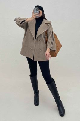 کت فوتر کشمیر آستین سگک دار 