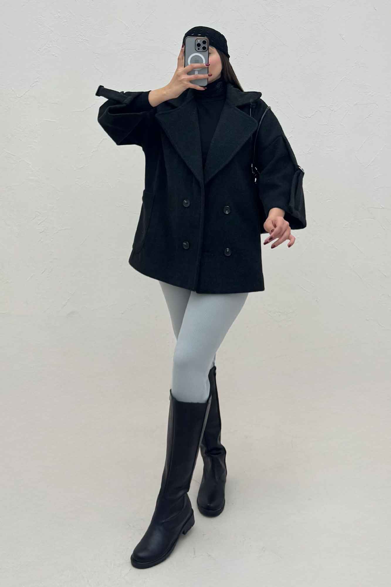 کت فوتر کشمیر آستین سگک دار 